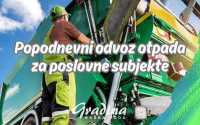 Prestanak popodnevog odvoza za poslovne subjekte